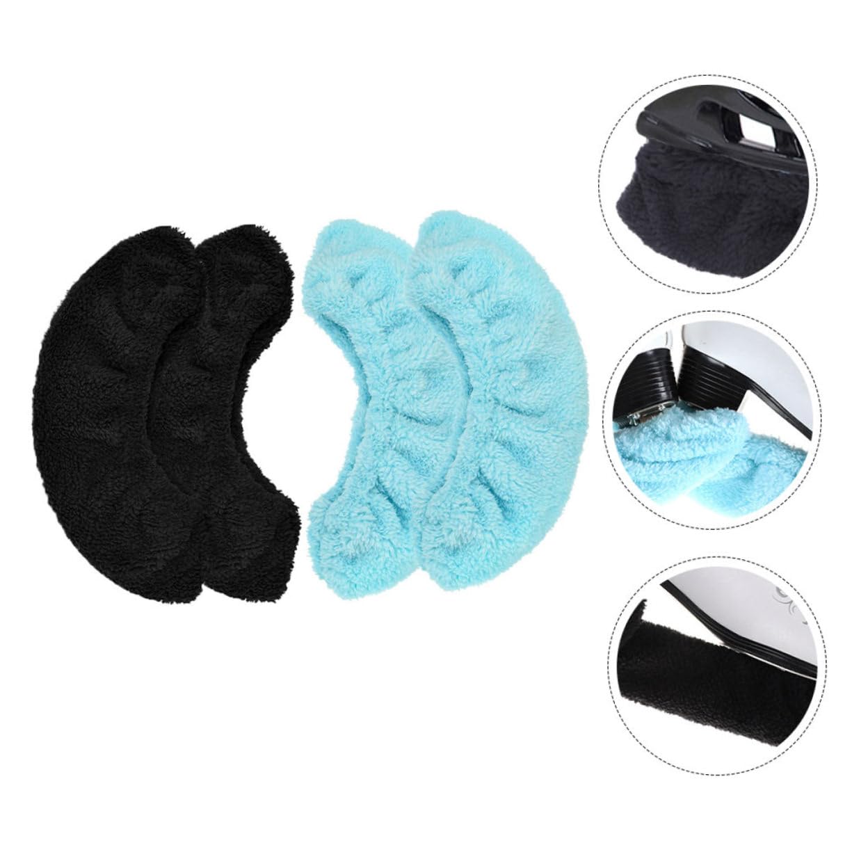 TOYANDONA Protège-Lames de Patins à Glace pour Garçon et Filles en Polyester Noir, Absorbant L'humidité et Élastique, 2 Paires, Patinage Artistique