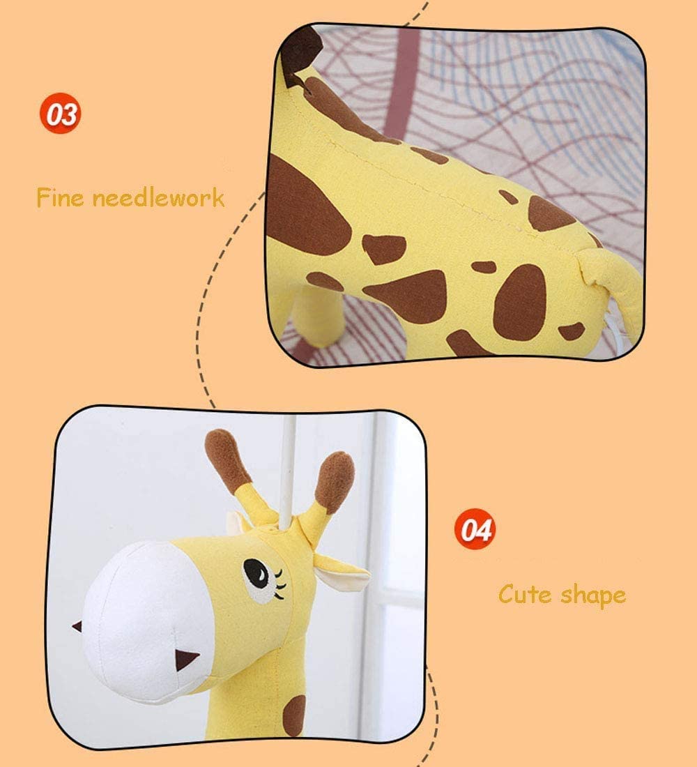 DIY Lampadaire Chambre d'enfants Dessin Animé Cerf Lampe sur Pied avec Interrupteur Chambre Moderne Lampe De Chevet Créatif Salon étude Décoration Vertical Liseuse Enfants Cadeau,Jaune,130cm