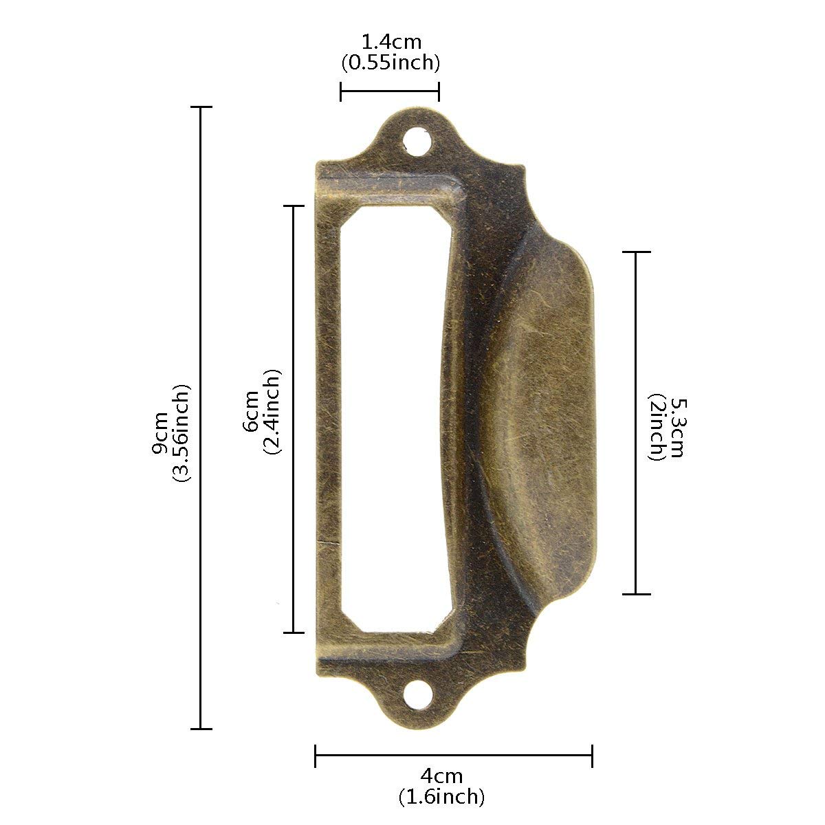 DD-life 20Pcs Antique Iron Label Frame Card Holder Cup Pull Handle...