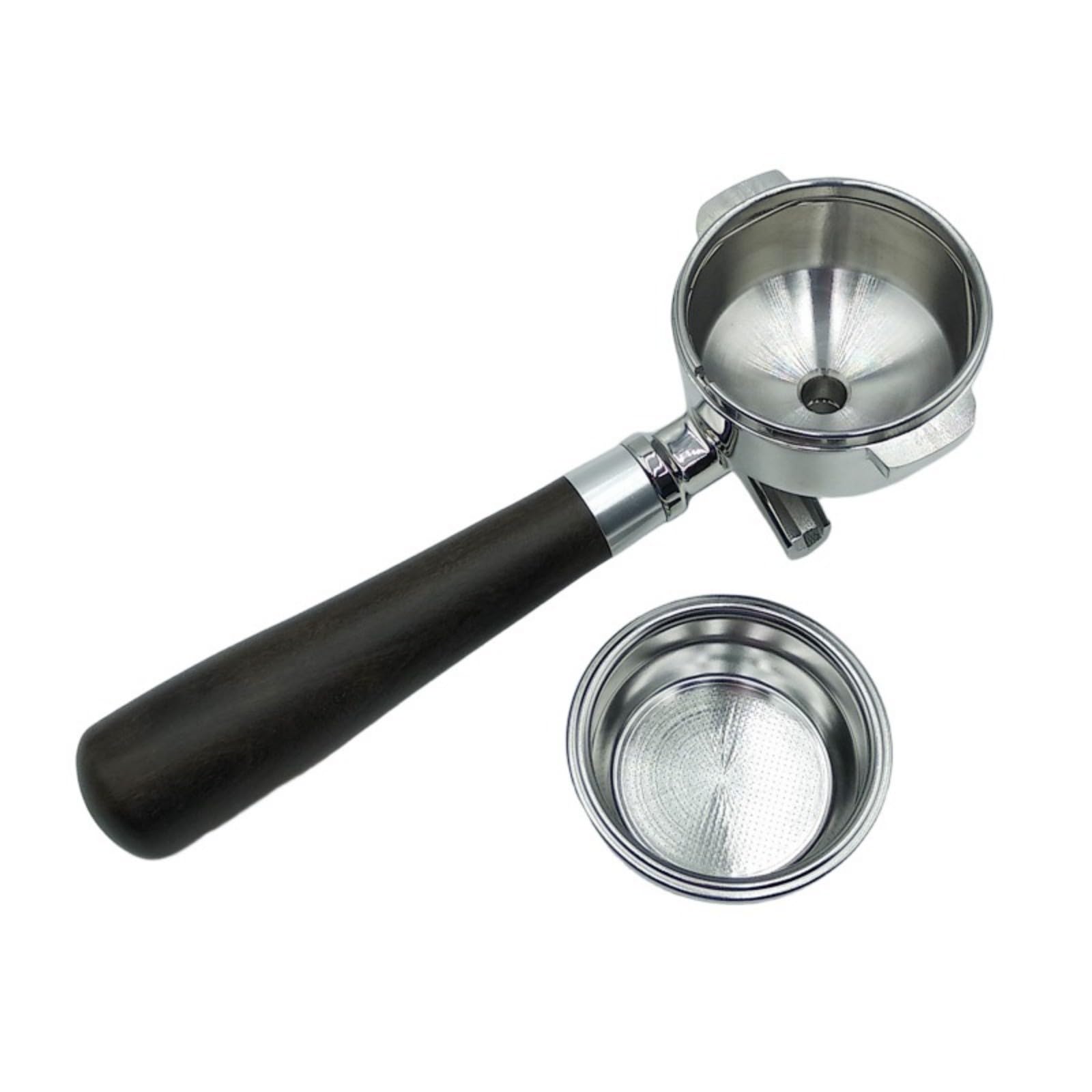 Mekalero Wood Handle Espresso Accessory for 58mm Machines Providing Comfort and Brewing Machine Handle