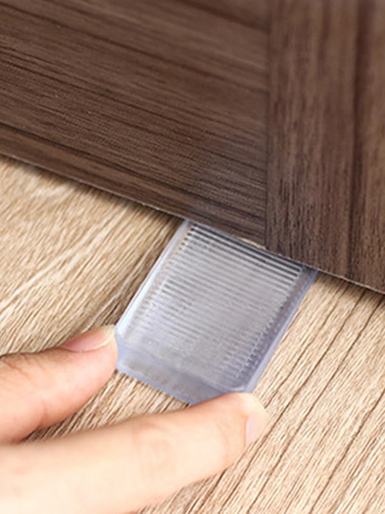 4 Pack Clear Plastic Shims, Level Wedge, Furniture Levelers, Non-Slip PVC and Rubber, Rectangular, for Uneven Floors, Tables, Furniture