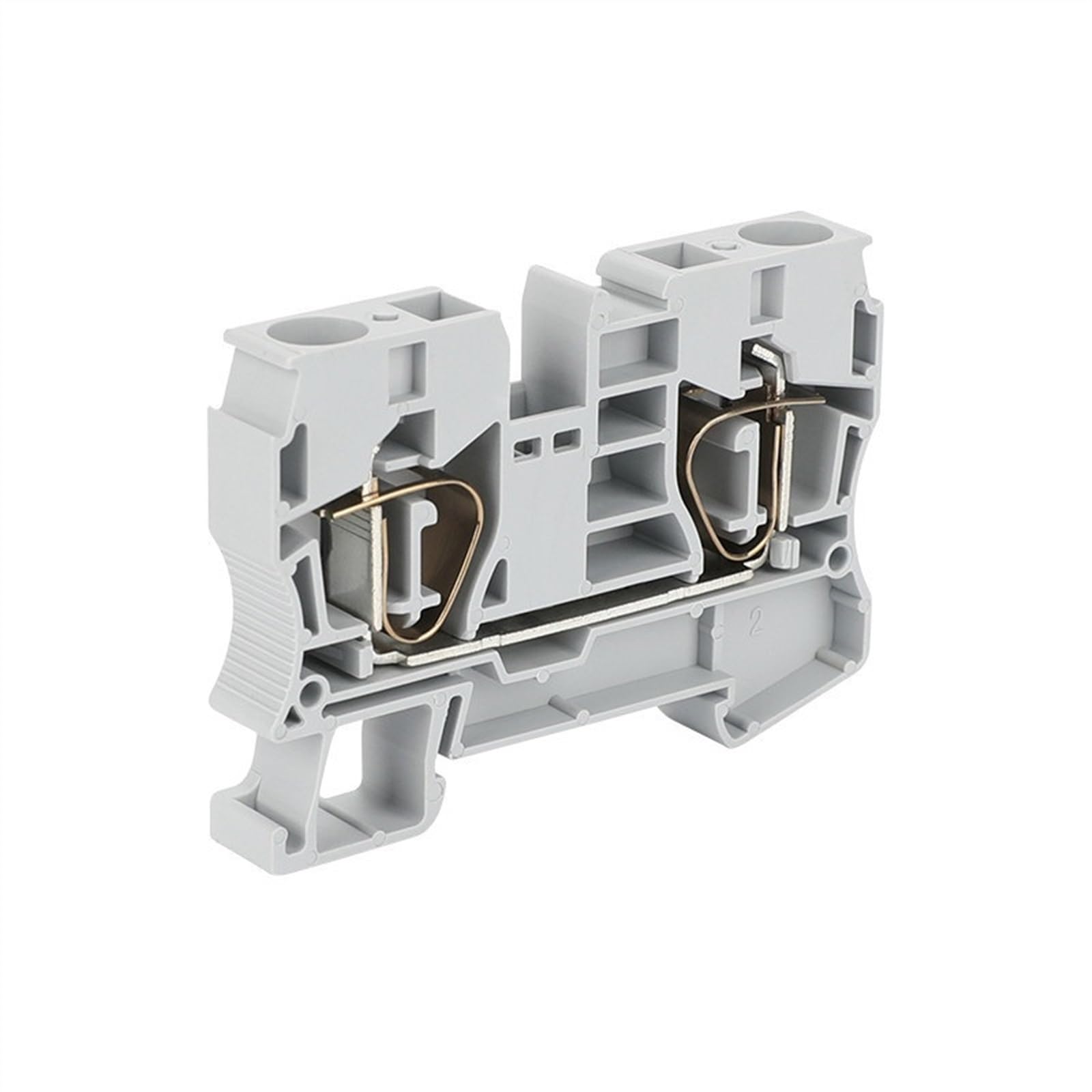 Terminale elettrico ST10 10 pezzi a molla con gabbia da 10 mm2 cablaggio passante Pull connettore cavo ST 10 morsettiera su guida Din(Grey)