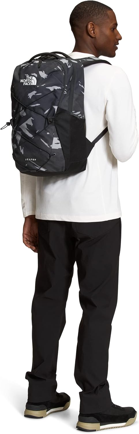 THE NORTH FACE Jester Commuter Laptop Backpack, Asphalt Grey Snowcap Mountains Print/TNF Black, One Size