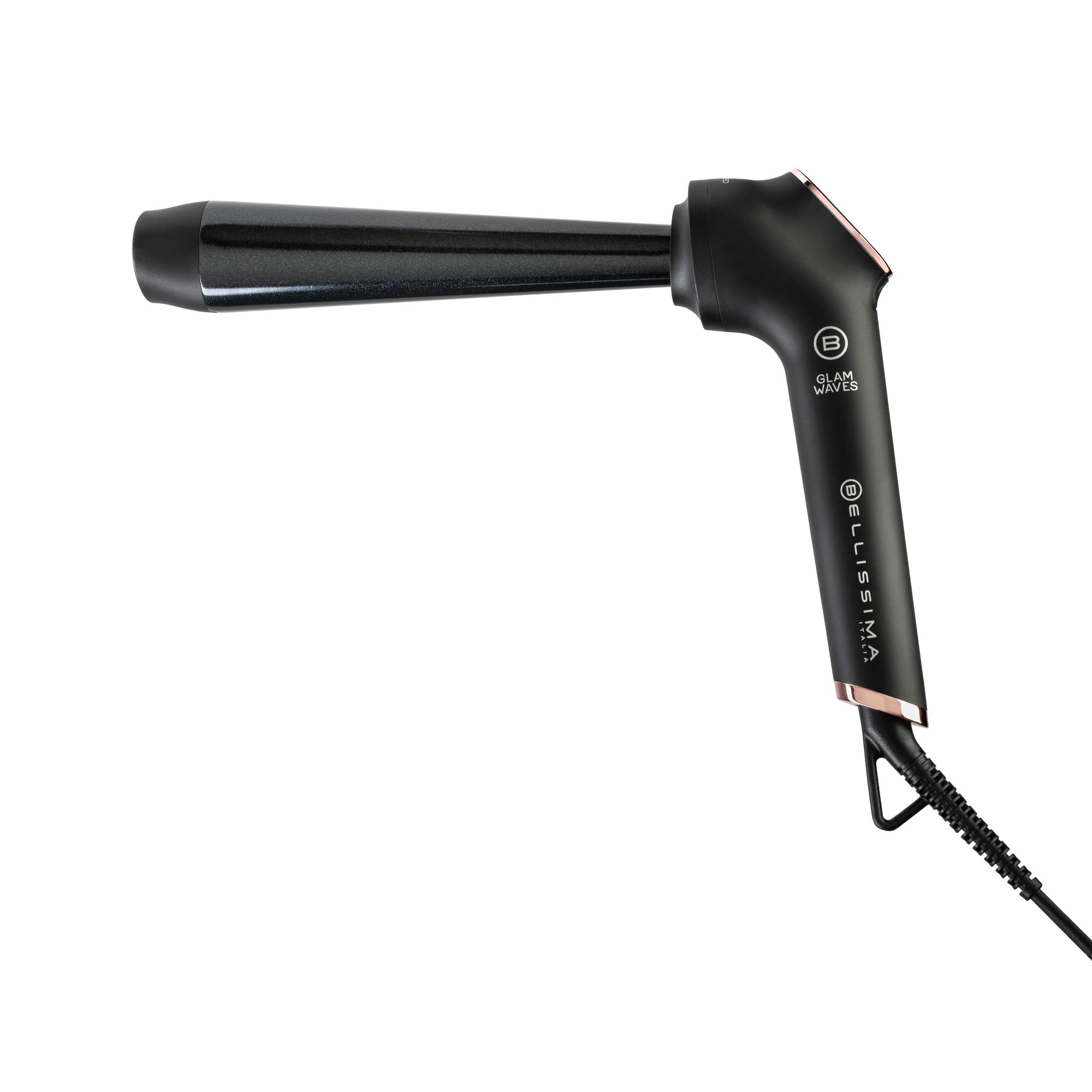 Bellissima Glam Waves, lokówka, stożkowy kształt, wyświetlacz, 5 temperatur, powłoka diamentowo-ceramiczna i keratynowa, stała temperatura, końcówka zapobiegająca oparzeniom, szybkie nagrzewanie