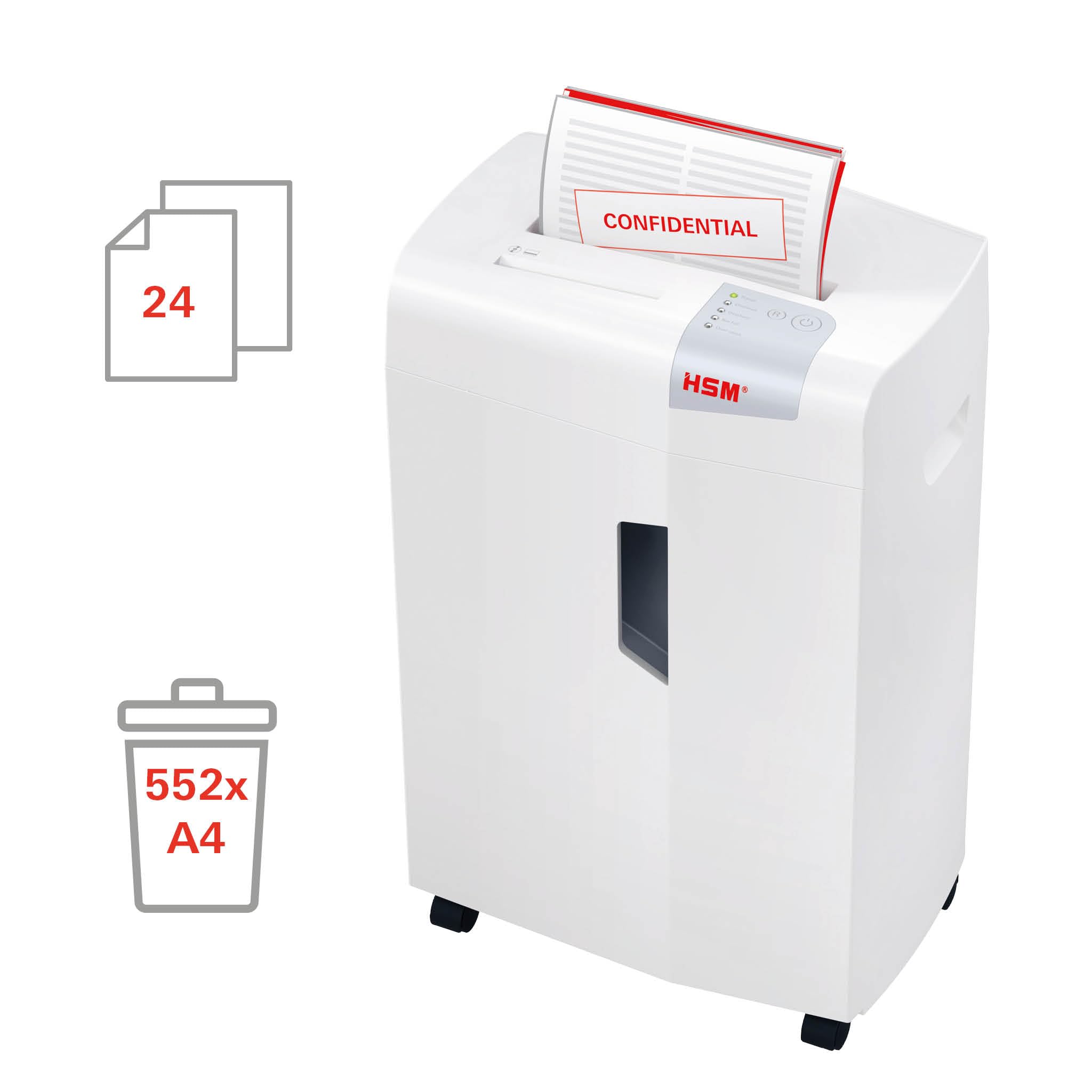 HSM shredstar X24 - Destructora de papel (corte en partículas, 4 x 37 mm, 24 hojas)