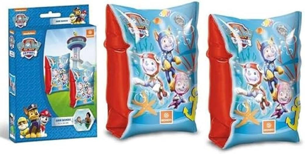 Mondo Toys - PAW PATROL Arm Bands - Manguitos para niños - Material PVC - Apto para niños de 2 a 6 años con Peso 6-20 kg - 16628