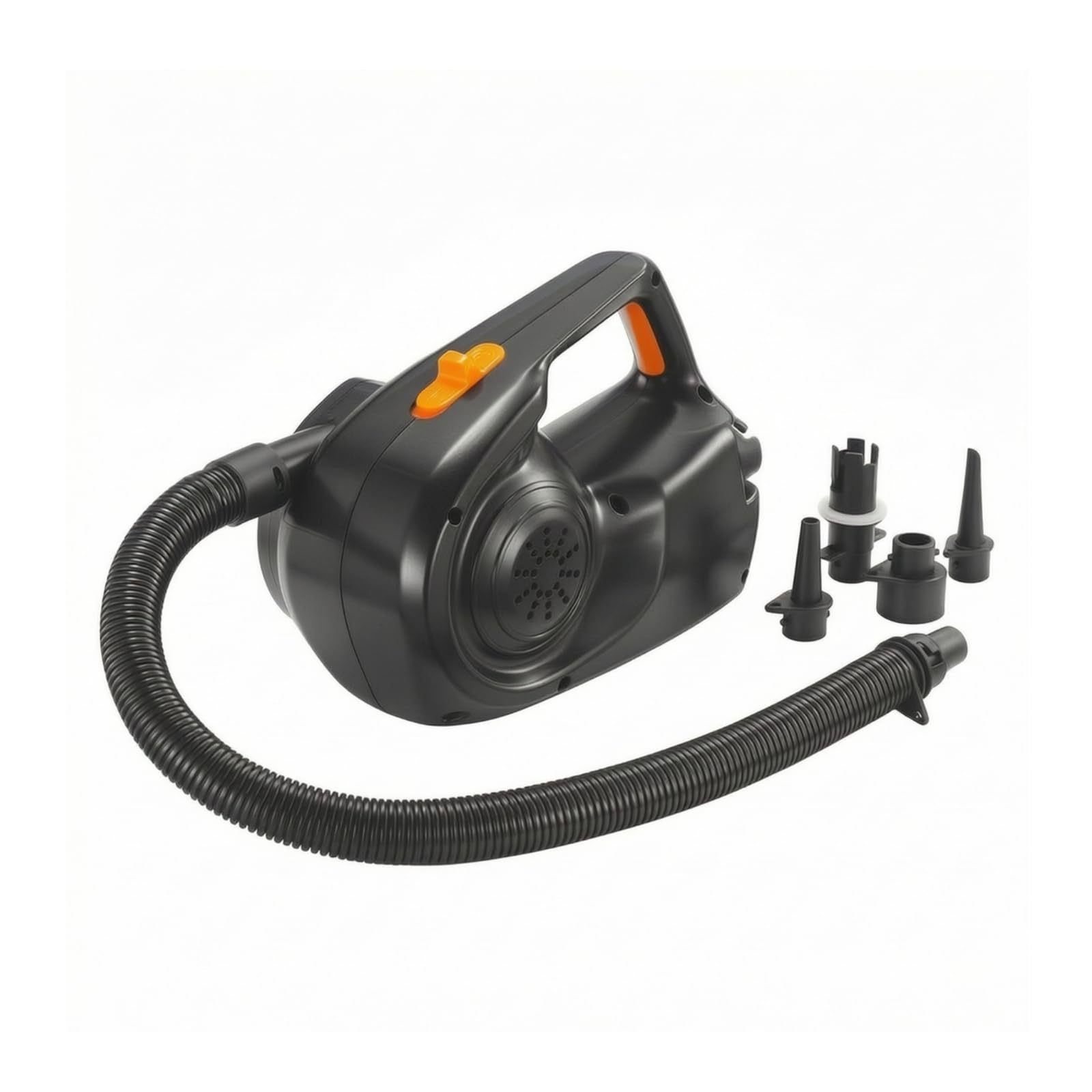 Qianly Inflador Eléctrico con Tubo Flexible Portátil Bomba Eléctrica Compacto para Camping, Piscina