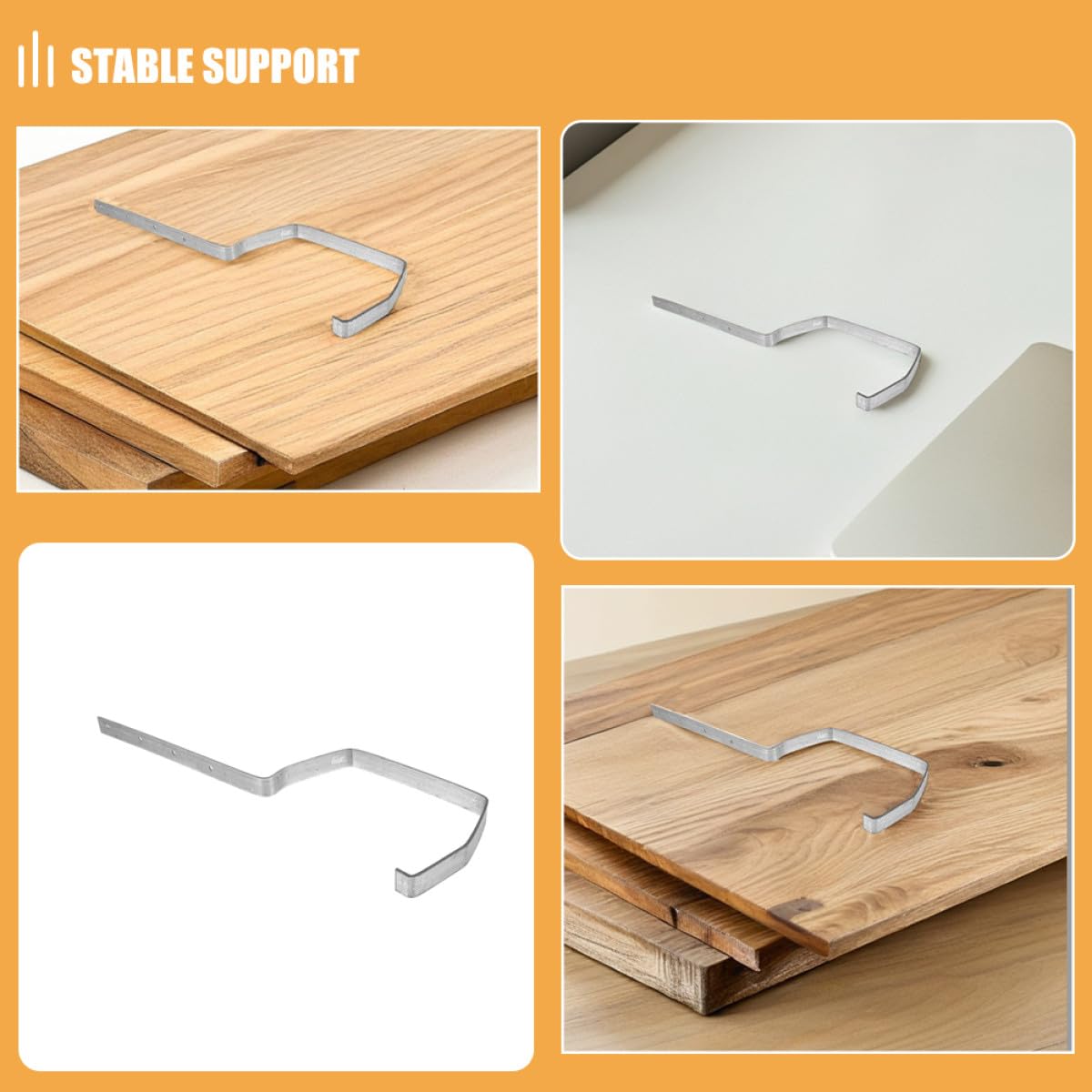 Soportes de Canalón Metálico 6 Piezas de Hierro Plata | Compatibilidad Versátil, Resistente Intemperie, Conexión Continua y Drenaje Mejorado