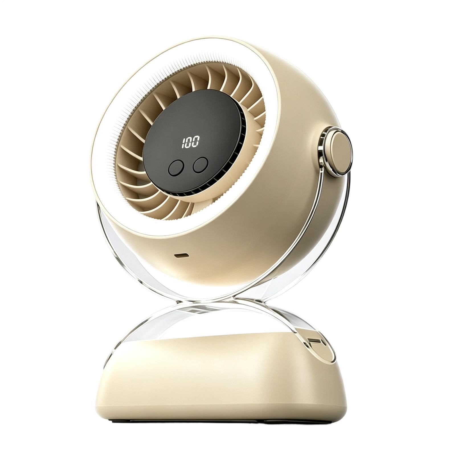 Ventilatore da Scrivania Ufficio Ricaricabile Con Luce E 100 Velocità