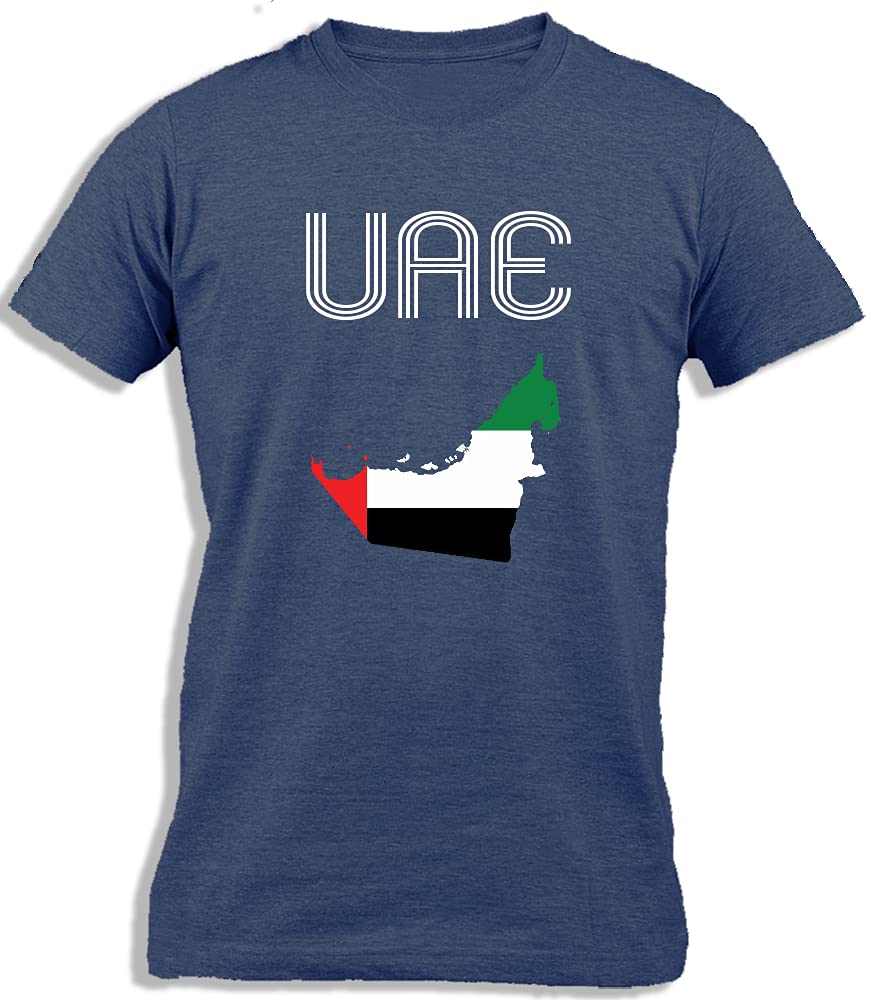 Ay Cabron™ UAE Territory Flag | UAE Map With Flag | Happy National International Day Celebration Cotton T-Shirt For Men