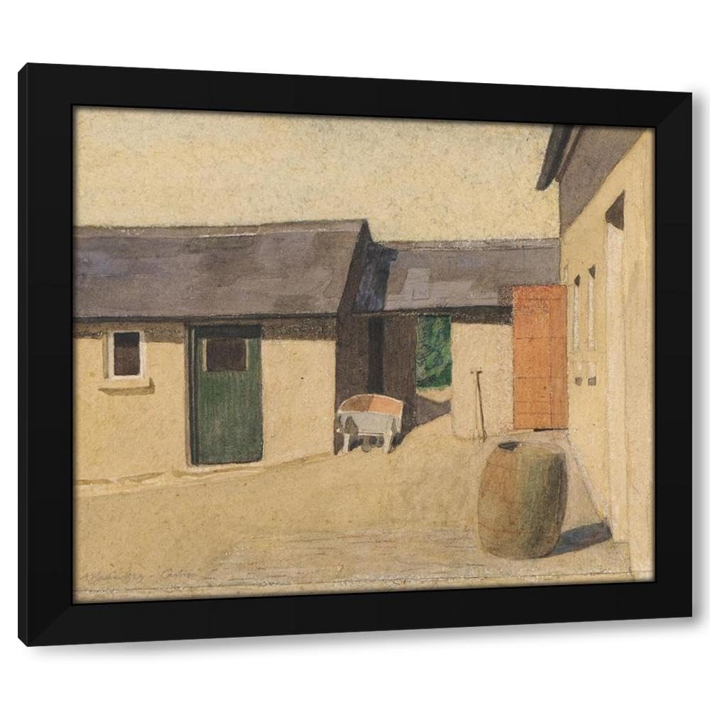 Arthur Joseph Gaskin 17x15 Black Modern Framed Art Print Titled: The Courtyard, Cartron, Connemara (1923)
