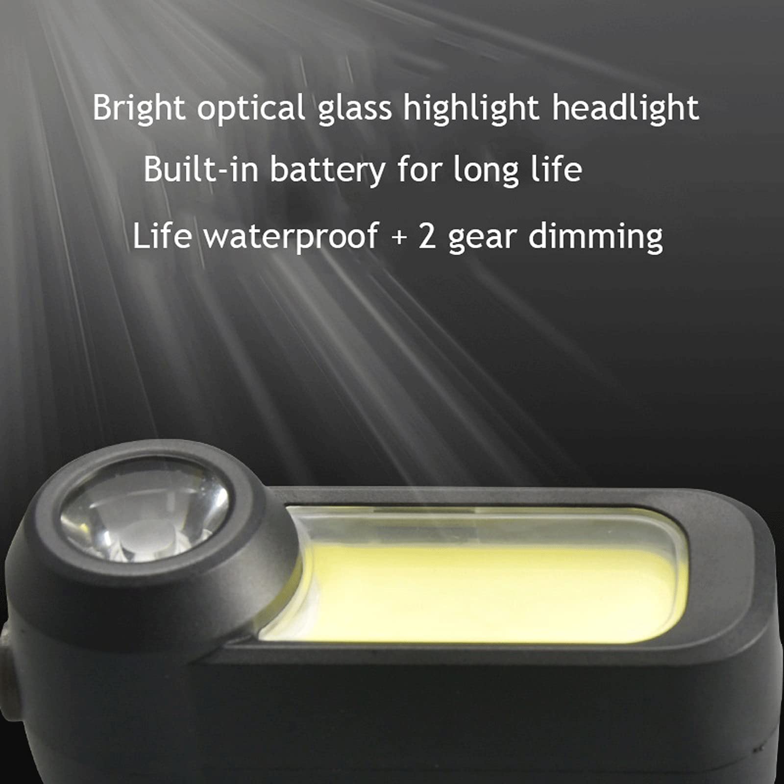 Latarka czołowa COB reflektor USB akumulator reflektor oświetlenie zewnętrzne światło robocze plastikowa latarka czołowa nocne światło wędkarskie mocny reflektor