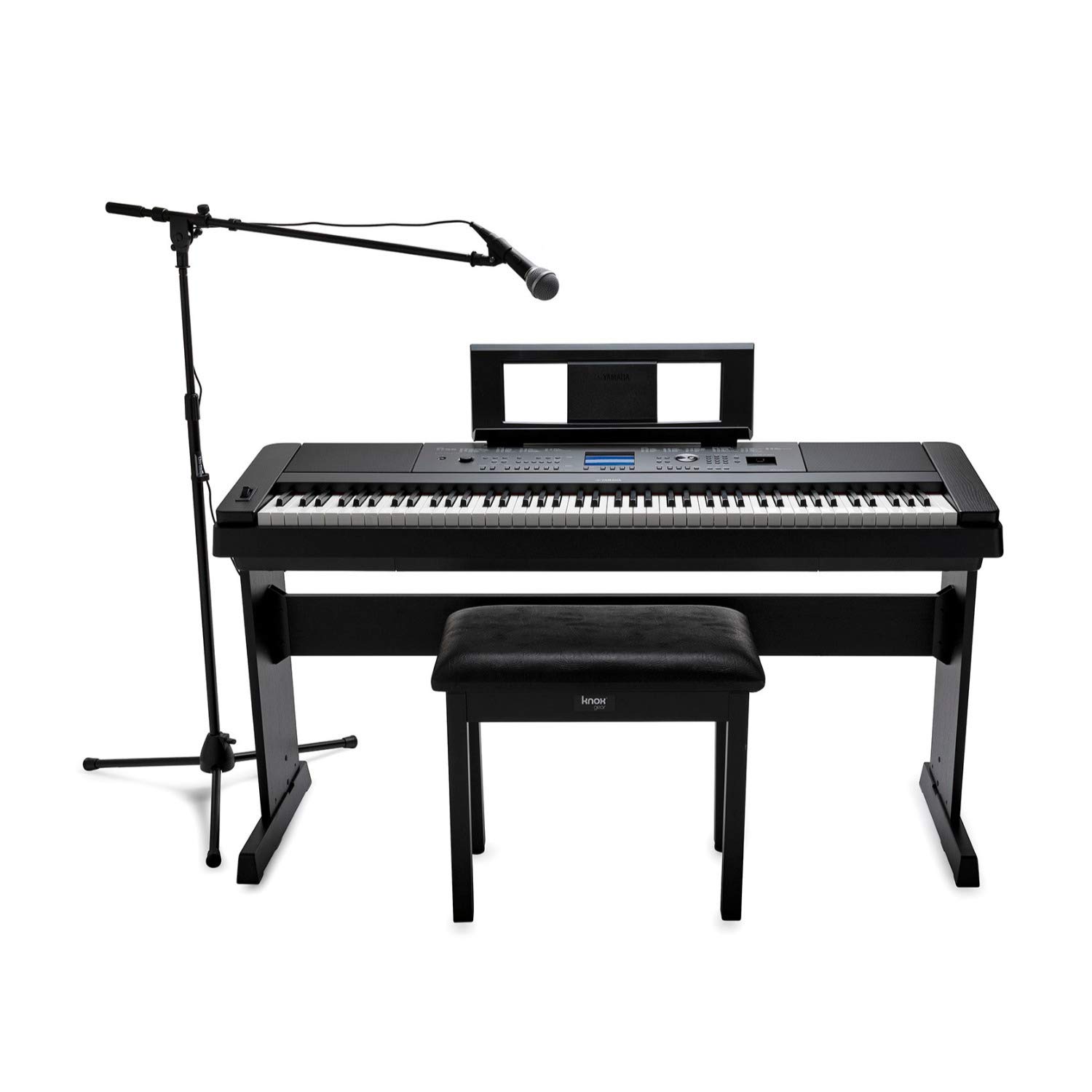 Yamaha DGX660 88Key Digital Grand Piano with ATR1200 Microphone, Mic