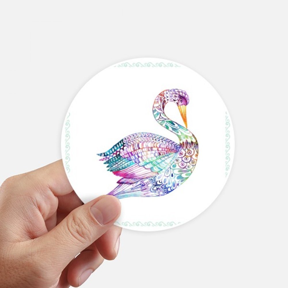 Autocollants oiseau coloré aquarelle au design multicolore artistique de 10cm pour deco 8pcs