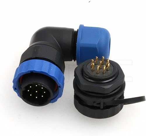 Miniatura 4 de Eonvic SD20 9 Pin Aviación Conector 5A 250V Automotriz Plástico IP68 Impermeable Enchufe Macho Enchufe Hembra Eléctrico Montaje Posterior Enchufe