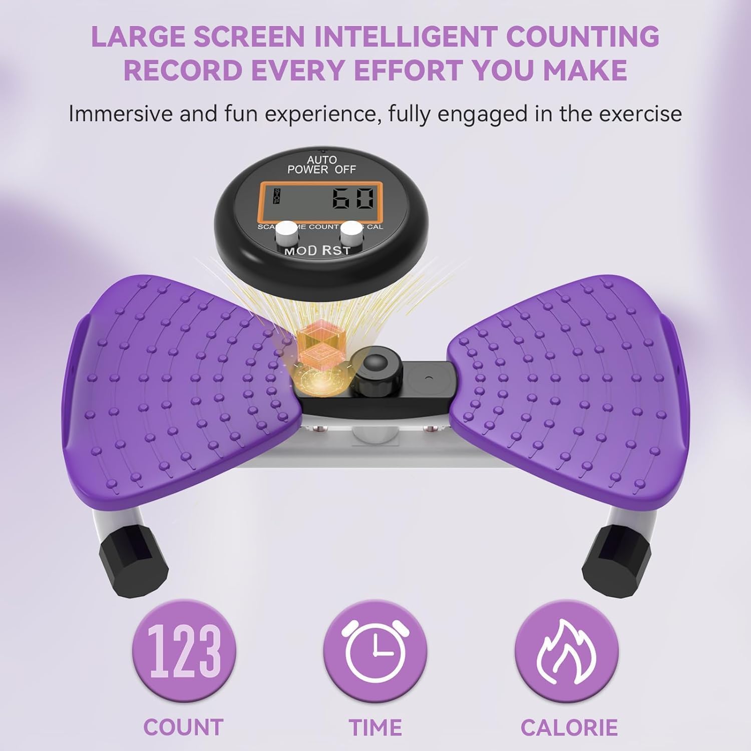 Machine de torsion de taille réglable pour femmes et hommes – Plateau de torsion abdominale silencieux pour le gymnase à la maison, capacité de avec affichage numérique pour suivre le temps