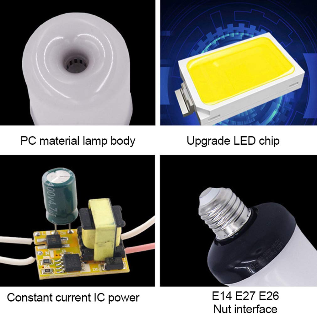 Lampadina A Fiamma 5W, E27 LED Effetto Fuoco Tremolante Lampadina E14 LED Flickering Fire Effect Lampadina con 4 modalità Flicker Fiamma Lampadina per Natale Casa Hotel Bar,E14,4pcs