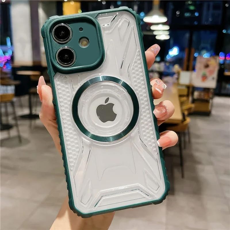 LuxuryKase LK108 Soft Silicone Frame PC Transparent Backplane Wireless Charging Mag-Safe Case Cover for Iphone 12 (PC | Blue) (B0CQC2QZRL) Amazon Price History, Amazon Price Tracker