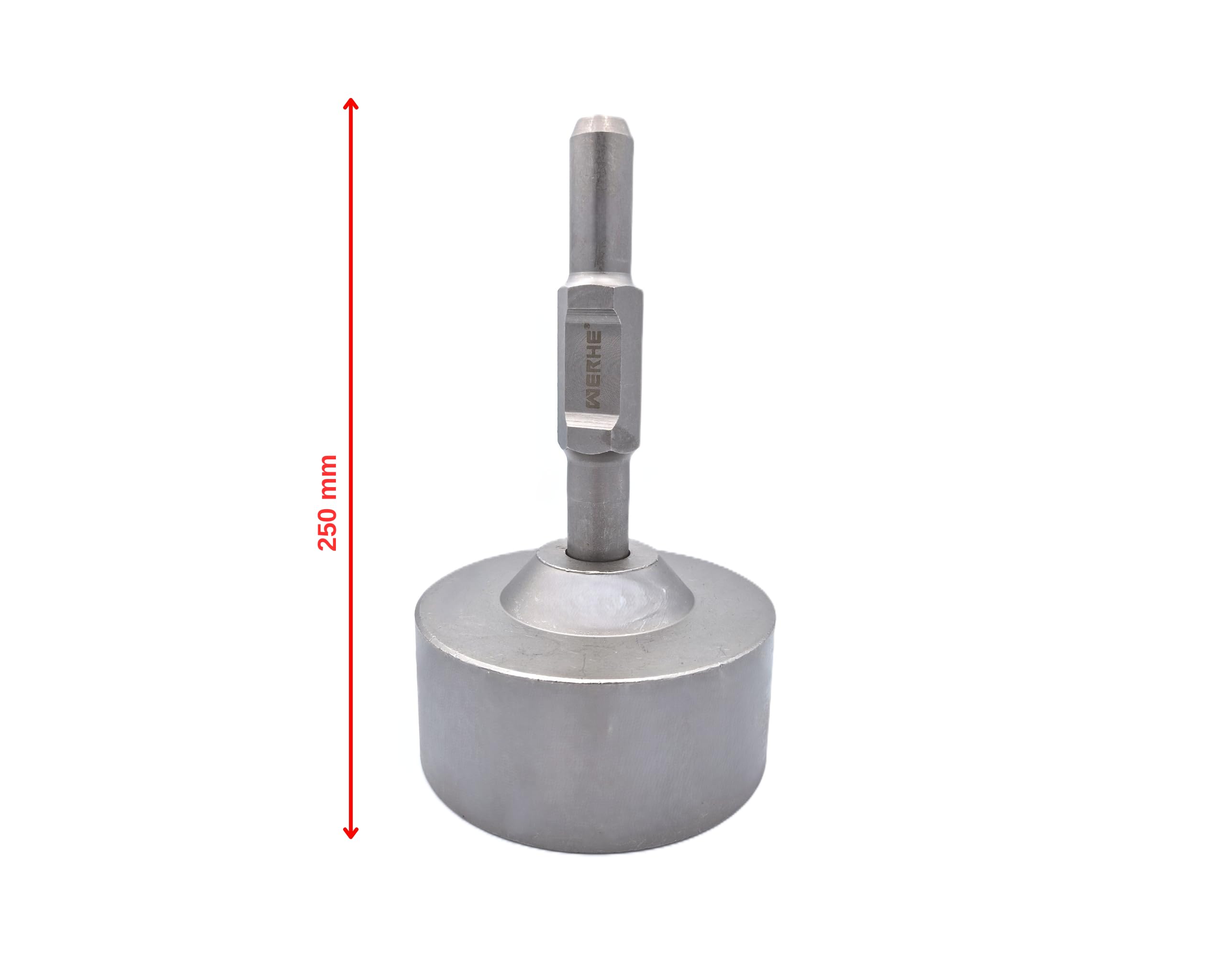 WERHE Pfahlramme HEX30 Ø125mm Edelstahl Rammbär für Zaunbau Solaranlagen 145 x 250 mm