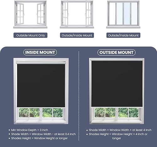 Miniatura 5 de Persianas blackout enrollables sin cuerdas para puertas y ventanas