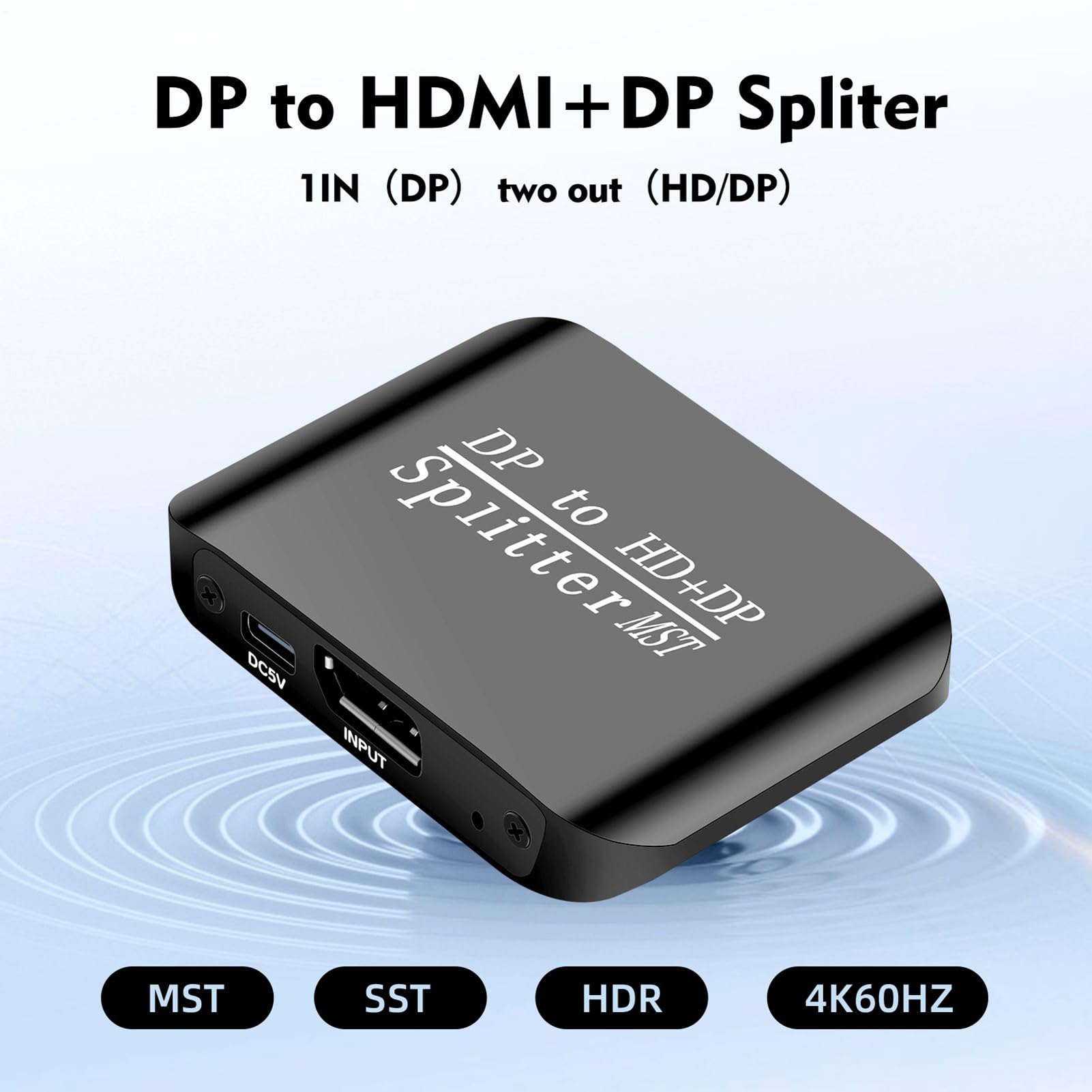 Splitter Porta Video Distributore Doppio Monitor Due Schermi Laptop PC | Splitter Porte 4K Per Home Office Presentazioni Istruzione Giochi Lavoro Affari Riunioni Intrattenimento Streaming