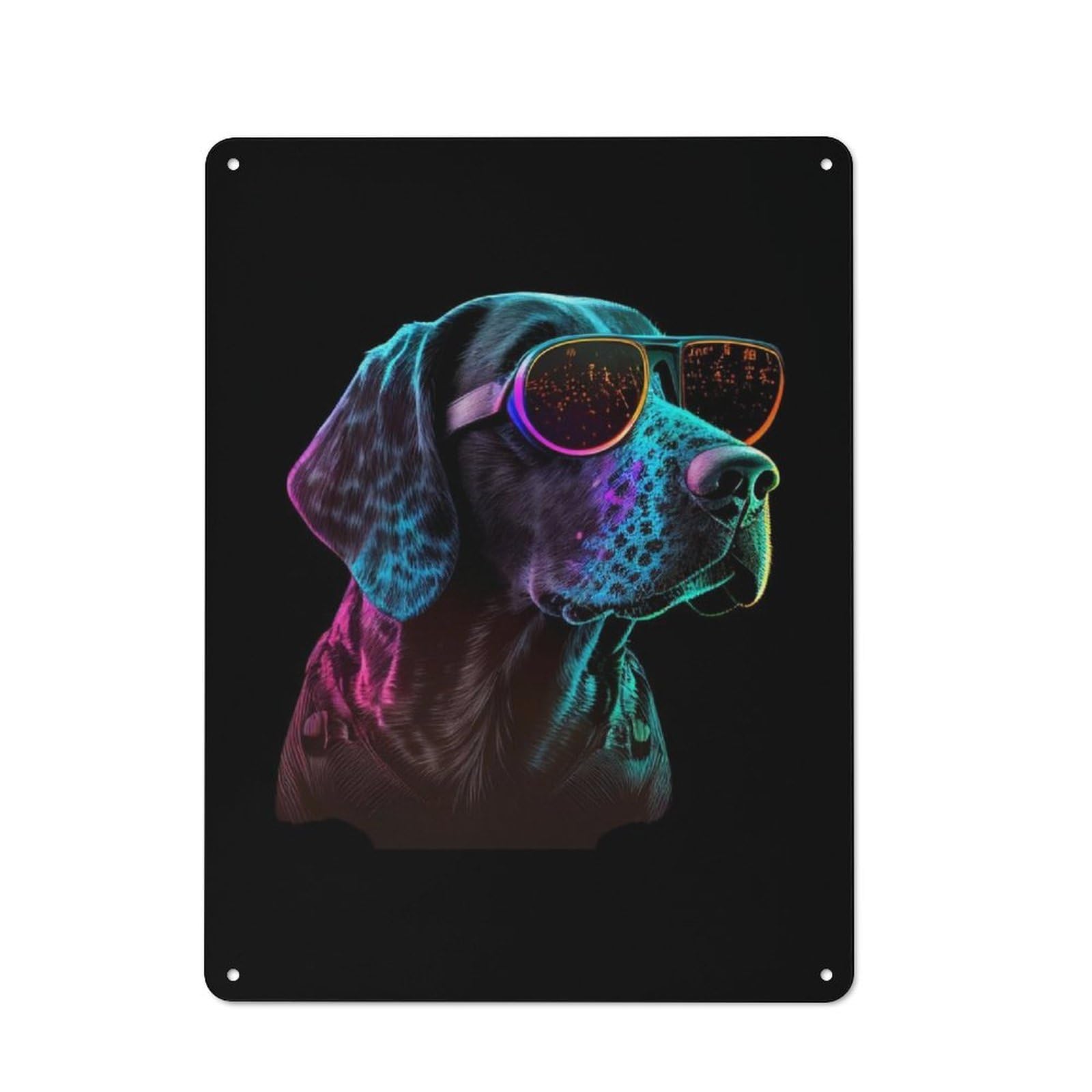 Junmoney German Shorthaired Pointer Metal Sign 40X30cm With For Pub Or Café, Retro Decor, Suited To Café Interior Fans
