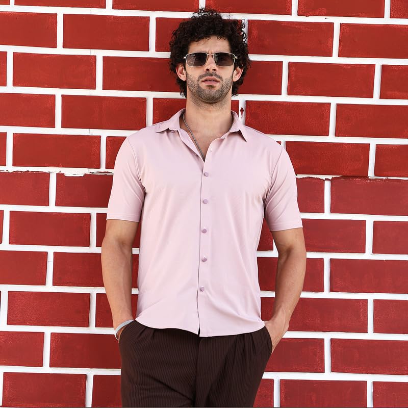 Image of CAHOOT Men's Shirt for Casual Wear | Mid-Rise | Regular Fit | Button Closure | Shirt Crafted with Comfort Fit for Everyday Wear