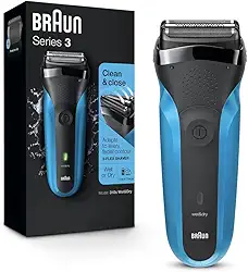 Braun Barbeador elétrico masculino, barbeador elétrico série 3 310s, recarregável, molhado e seco