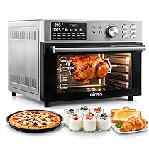 Friggitrice ad aria calda XXL 1800W, fornetto elettrico con ventilazione, forno elettrico per pizza 21 in 1 con timer, Dual Cook, friggitrice ad aria, grigliatura e cottura al forno