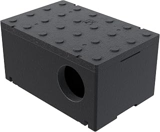 QLS Caseta para gatos de poliestireno, resistente a la intemperie, 60 x 40 cm, aislada, color negro