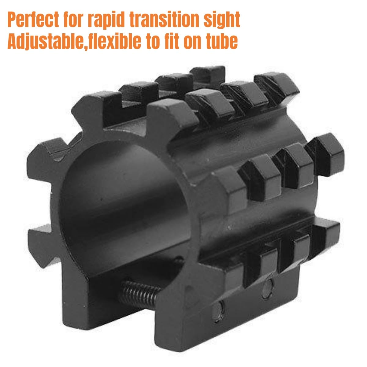 Supporto per tubo da 25 mm a 5 posizioni - Torcia elettrica a tre binari in alluminio regolabile e impugnatura laser per fucile calibro 12 - Compatibile con P.icatinny - Sgancio rapido