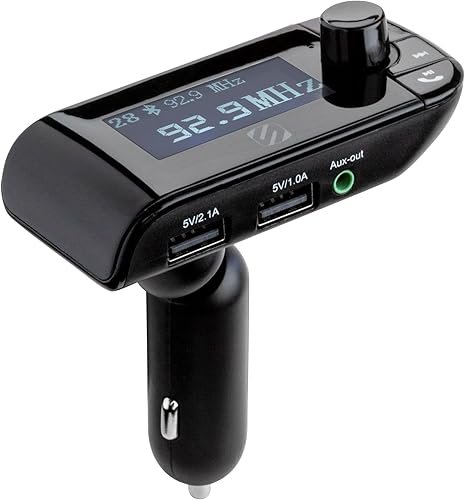 Scosche SBTFM2-XCES0 Select Bluetooth 5.0 Kit de coche Transmisor FM con pantalla LED y puertos de carga duales