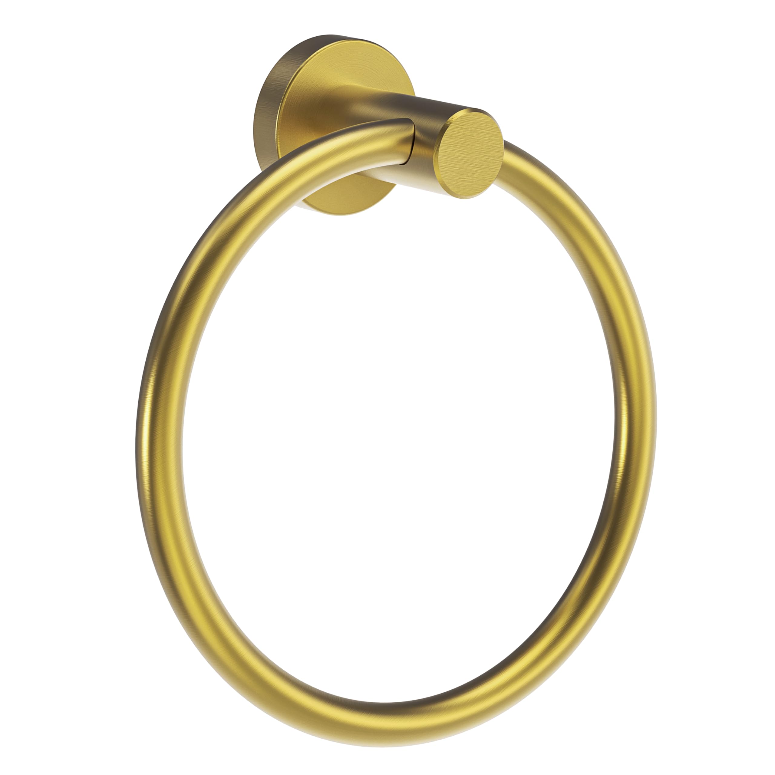 Gold Hand Towel Holder for Bathroom Kitchen Towel Ring Modern Rounded Base Wall Mount SUS304 Stainless Steel