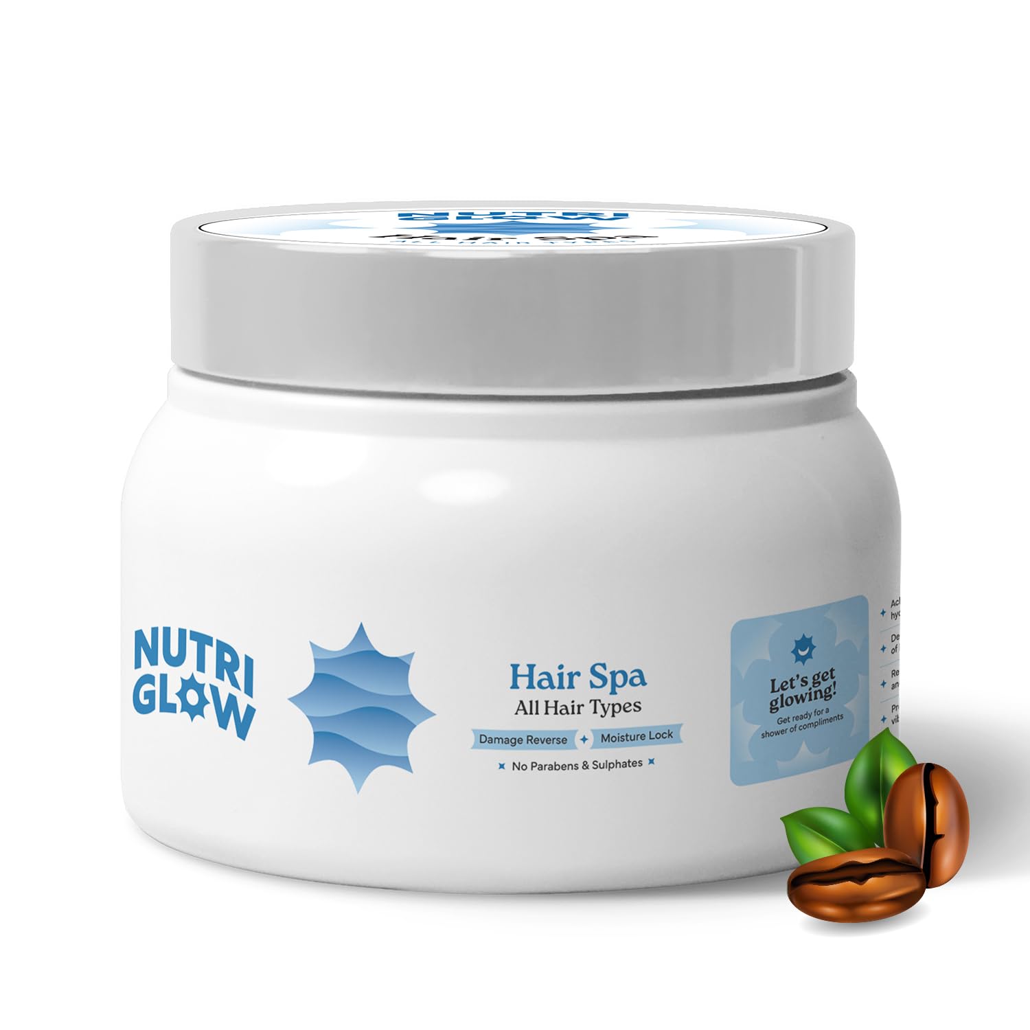 NutriGlow Hair SPA For Dry And Damaged Hair| Deep Conditioning Repair Treatment for Frizz Free Hair Care With Smooth, Shining Hair Instantly|Paraben & Sulphate Free (500 gm)