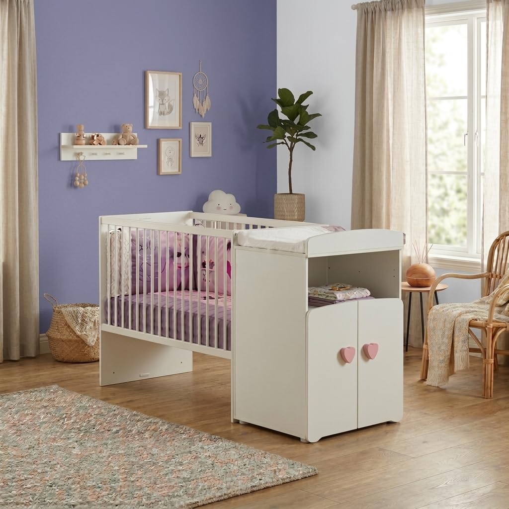 Letto evolutivo per neonati combinato Baby Price New Basic con pomelli