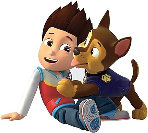 Ryder and Chase Paw Pup - Calcomanía de pared de 7 pulgadas, para cachorros, cachorros, perros, perros, autoadhesivas, removibles, autoadhesivas, de