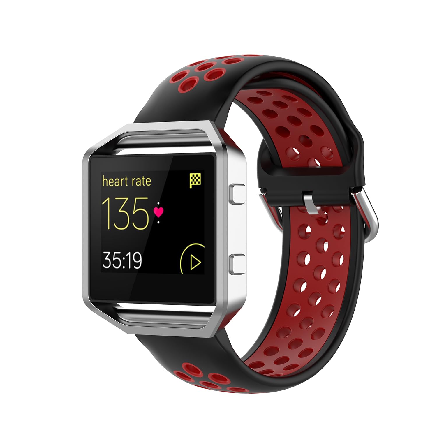 Band Compatible with Fitbit Versa/Versa 2/Versa Lite/Versa Blaze Watch Band,Soft Silicone Waterproof Breathable Sport Watch Strap Replacement Wristband