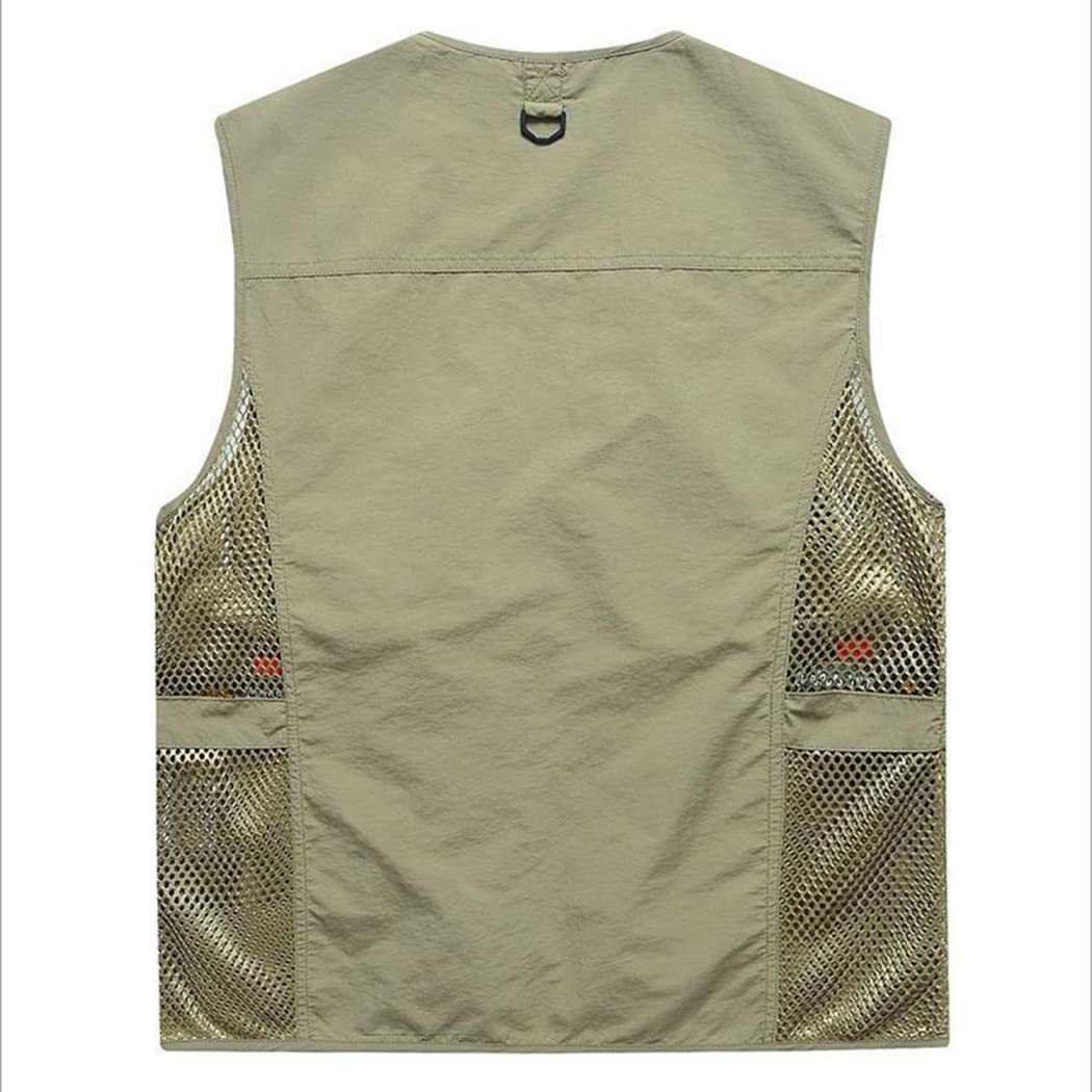 Chaleco De Hombre Exterior Multibolsillos Chaleco Verano De Malla Transpirable Chaqueta De Pesca De Fotografía Multifuncional