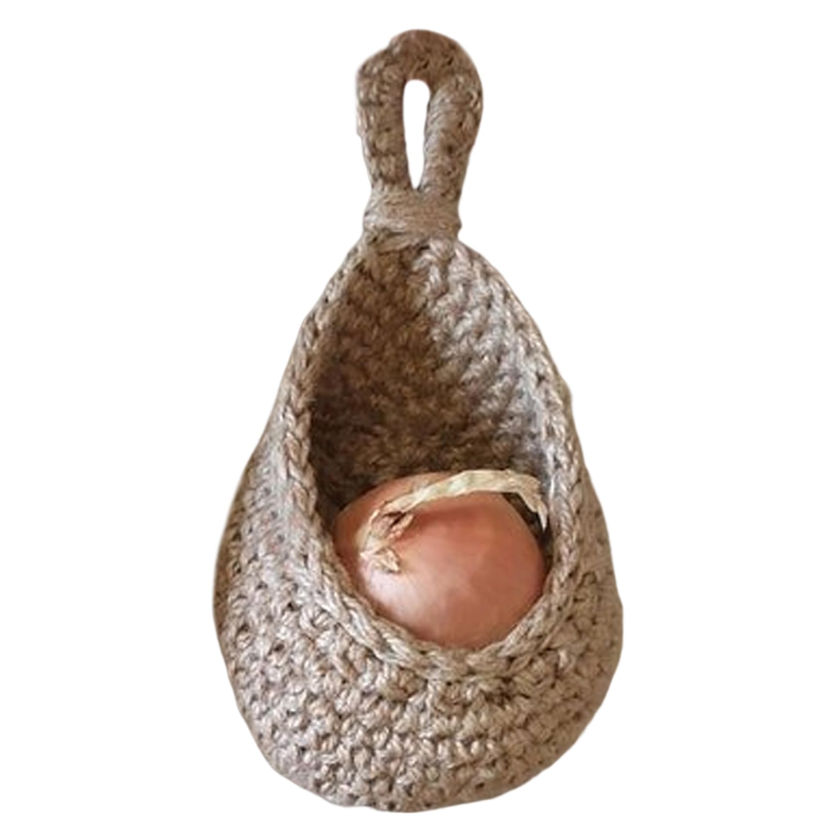 Cieirye Hanging Wall Basket Jute Storage Basket Vegetable Fruit Baskets for Kitchen Restaurant Vegetable Planters Style 3