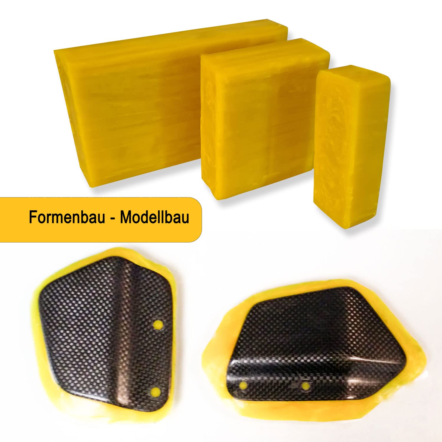 DD Composite Modellierwachs Gelb – 650 G, Lebensmittelecht, Geruchlos, Weich & Wiederverwendbar Für Formenbau Und Modellbau