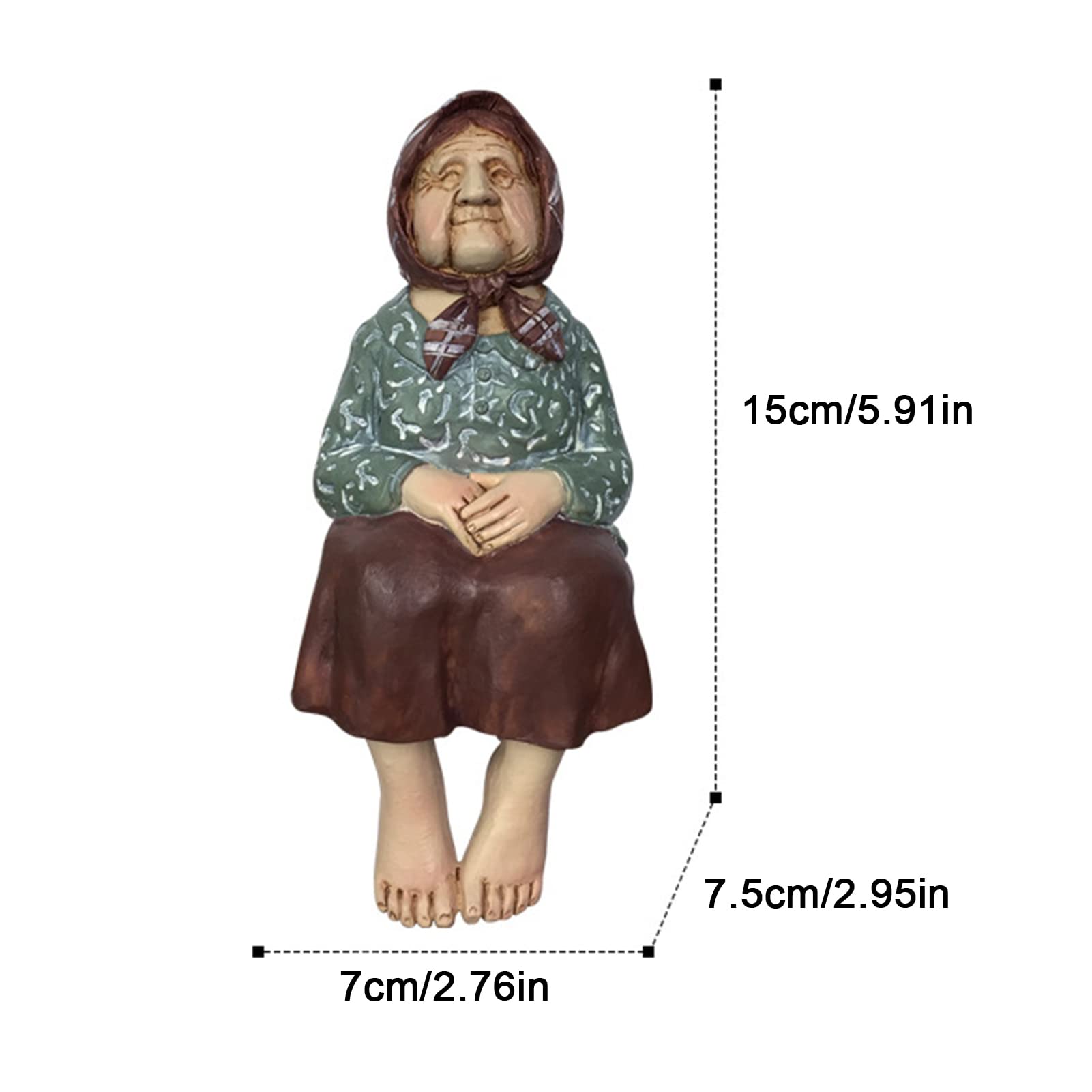 老人像　置物 Amazon.co.jp: 高齢者の置物 - 写真 おばあちゃんの像老夫婦樹脂