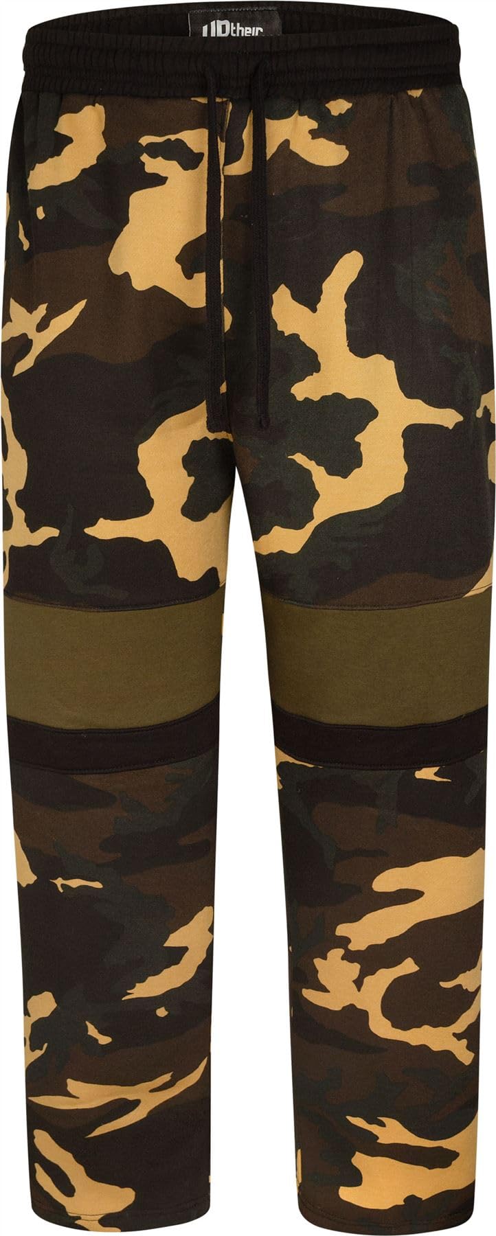 Uptheir Mens Mill Open Hem Camouflage Joggers - Green - 7XL-XS