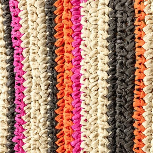 Bolso Tote de Playa Tejido a Rayas para Mujer miniatura 4