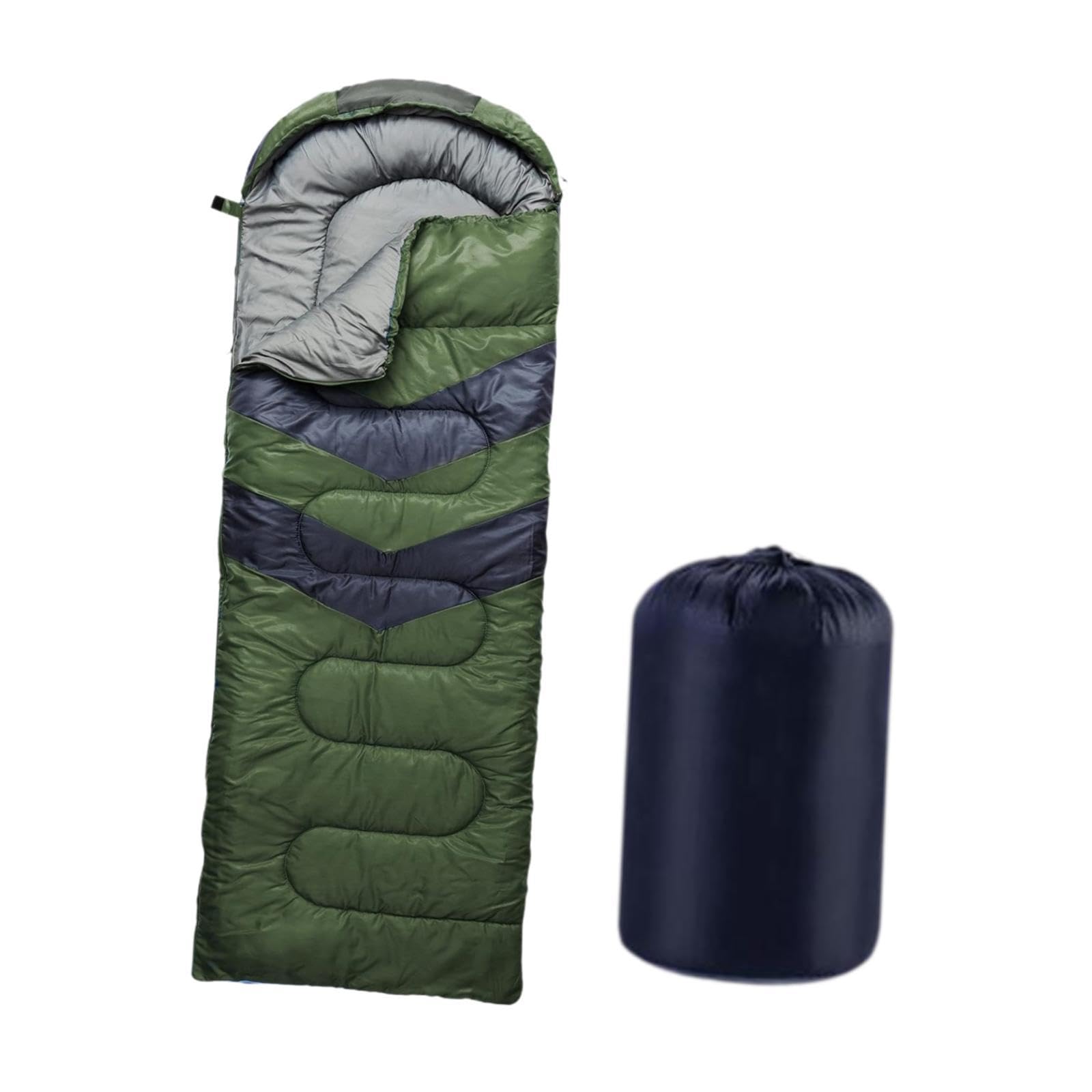 Sleeping Bag Portable Cover Warm Camping Sleep Bag for Adults Mountaineering Green and Grey-image-28