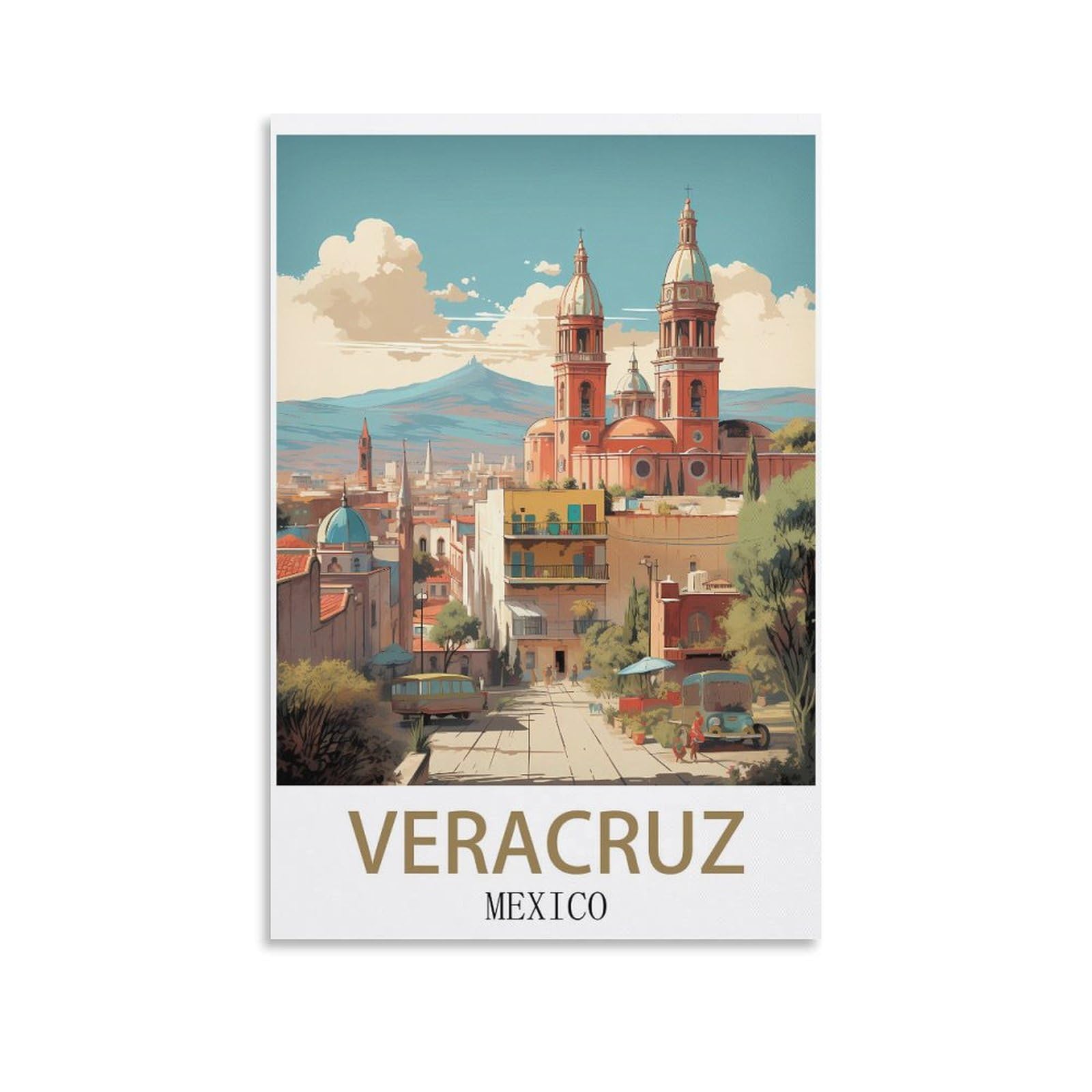 EZMLFA 5D Diamond Painting Kits,Veracruz Mexico Diamond Art Kits Adults, Create Your Own Diamond Painting Full Drill Gifts for Home Decor 40x50cm