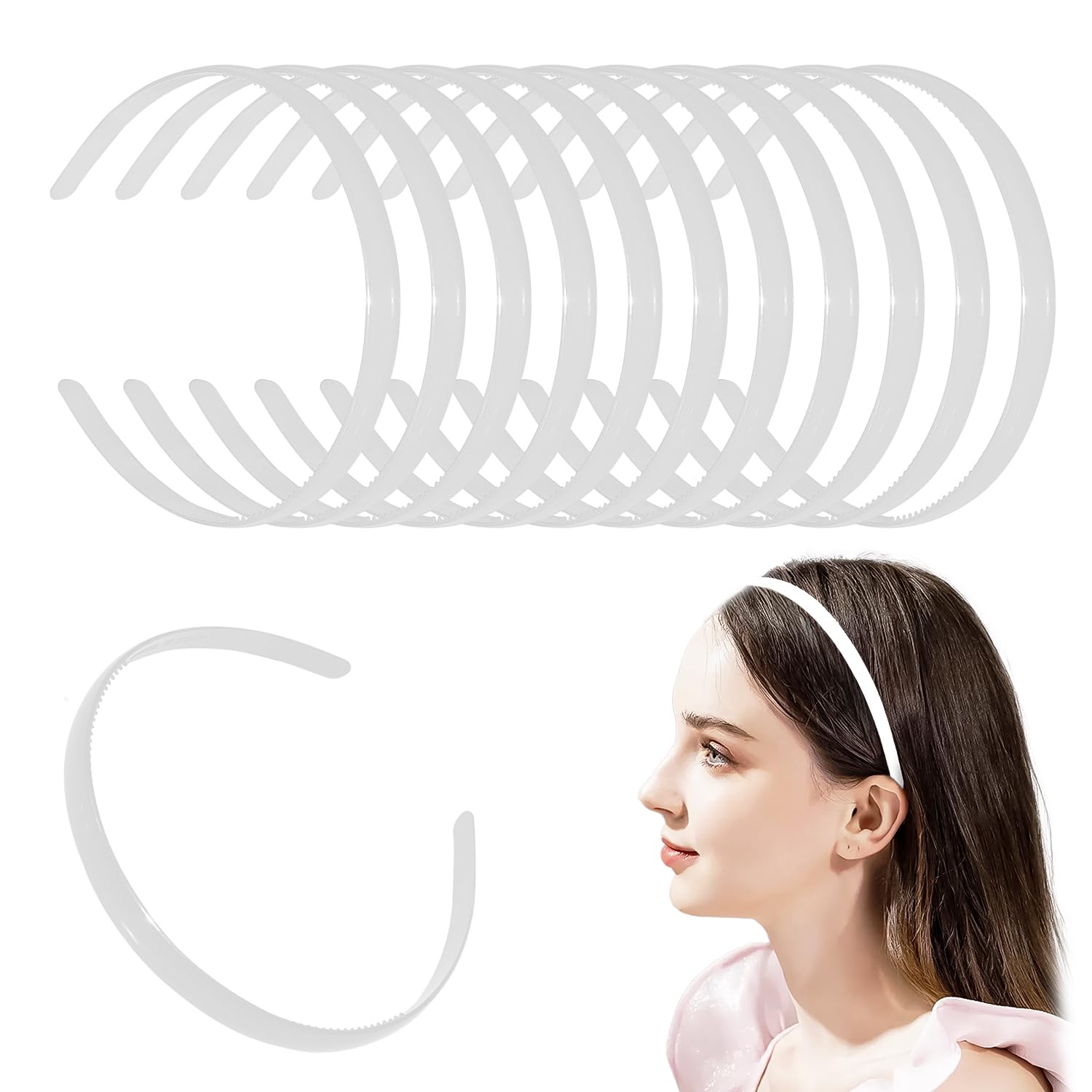 RAINBOW RETAIL girls set of 12 plastic hair bands-white (B08CBCMWHH) Amazon Price History, Amazon Price Tracker