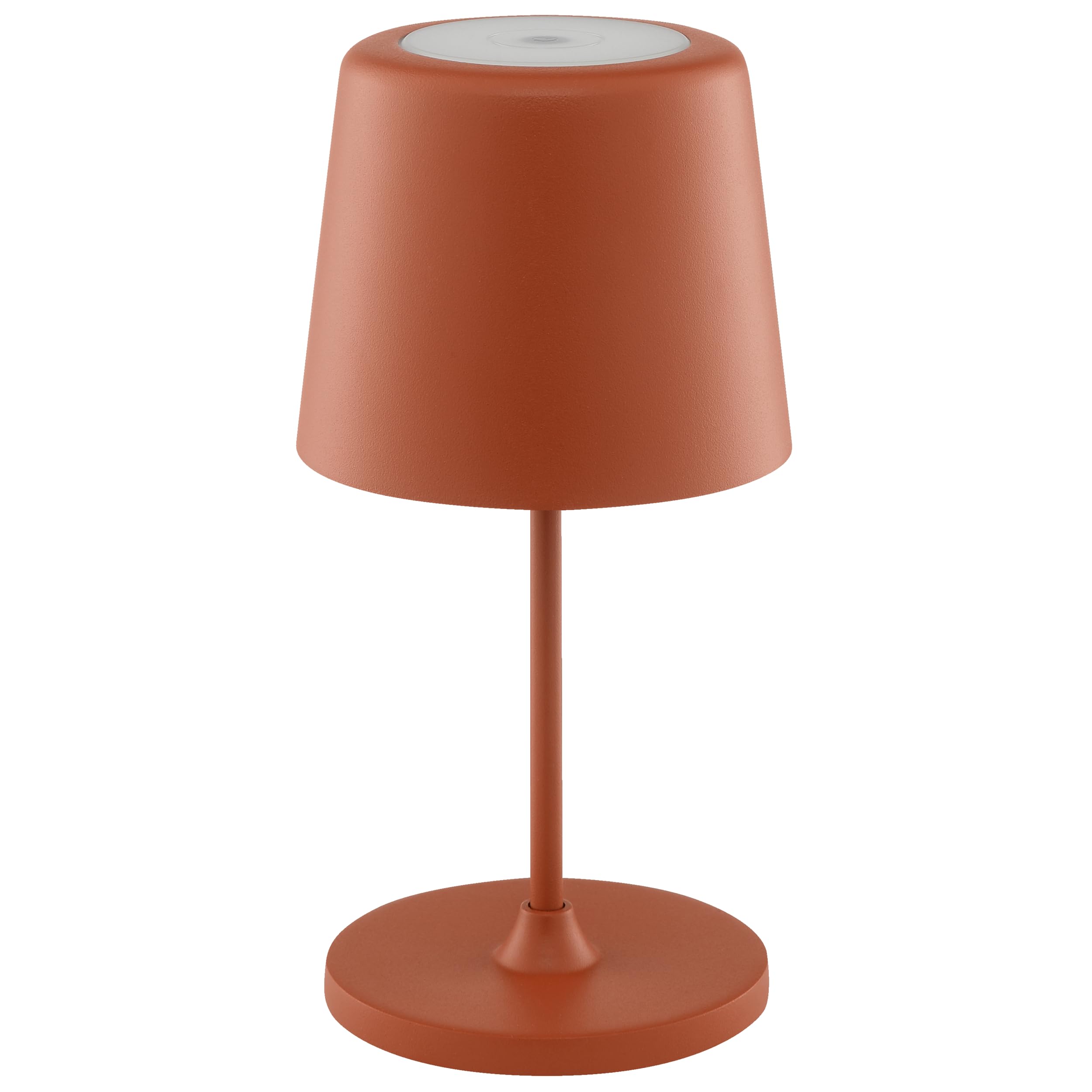 Lightbox Lampada da tavolo a LED per interni ed esterni, 37 cm/23 cm di altezza, Ø 10 cm | lampada da tavolo per esterni color terracotta con dimmer touch | mobile/wireless | ricaricabile tramite USB