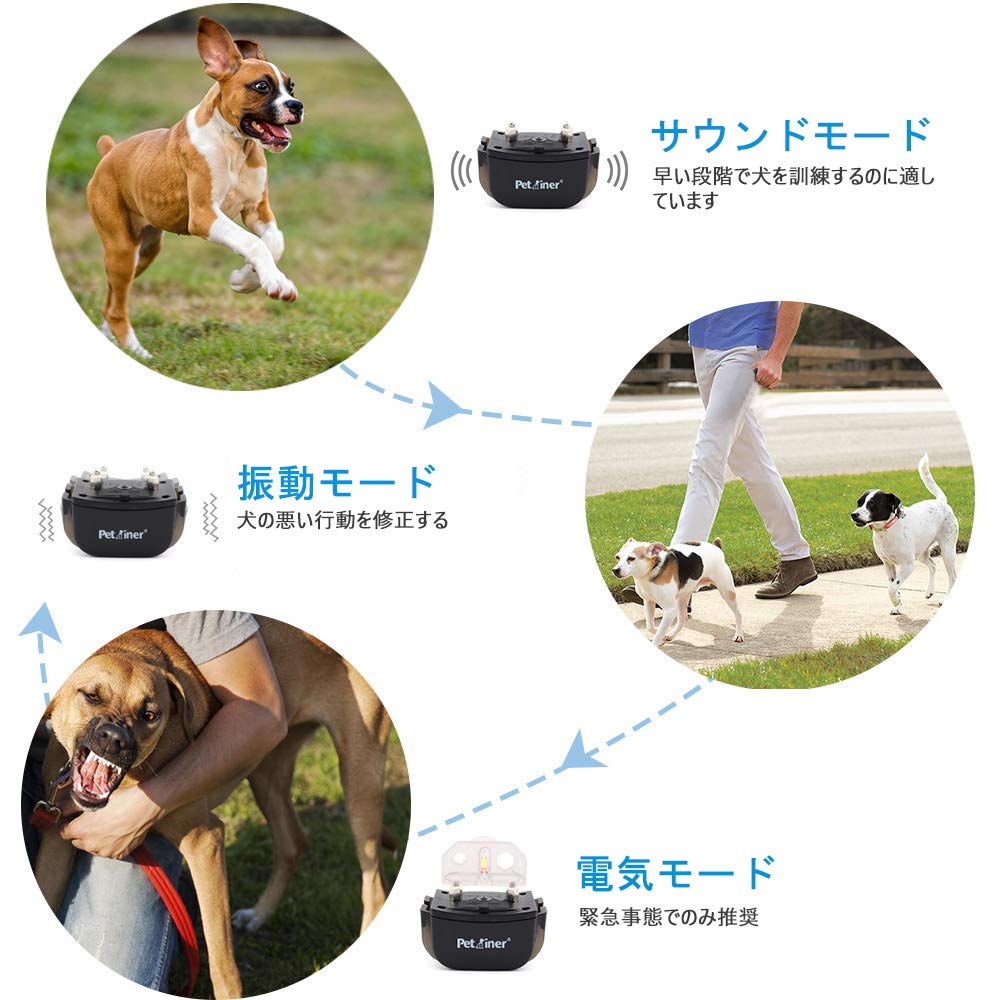 Amazon | 無駄吠え防止器具 電気首輪 2019最新犬用しつけ用首輪 遠隔
