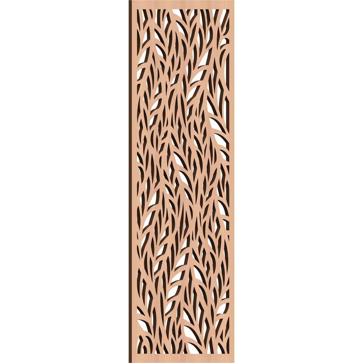 Ortonville Decorative Pierced Fretwork Wood Wall Panels, 15 3/8"W x 39 3/8"H x 3/8"T, Alder