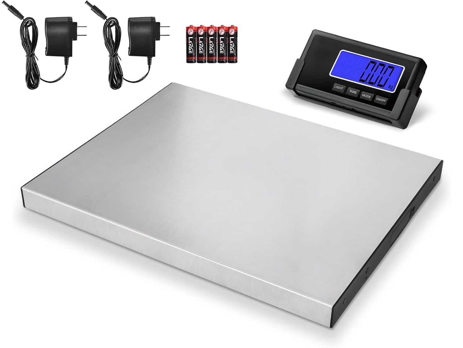 THINKSCALE Shipping Scale, 397lb Heavy Duty Digital Stainless Steel Large Platform Postal Scale with Wireless Display, Baby Scale Office Package Scale